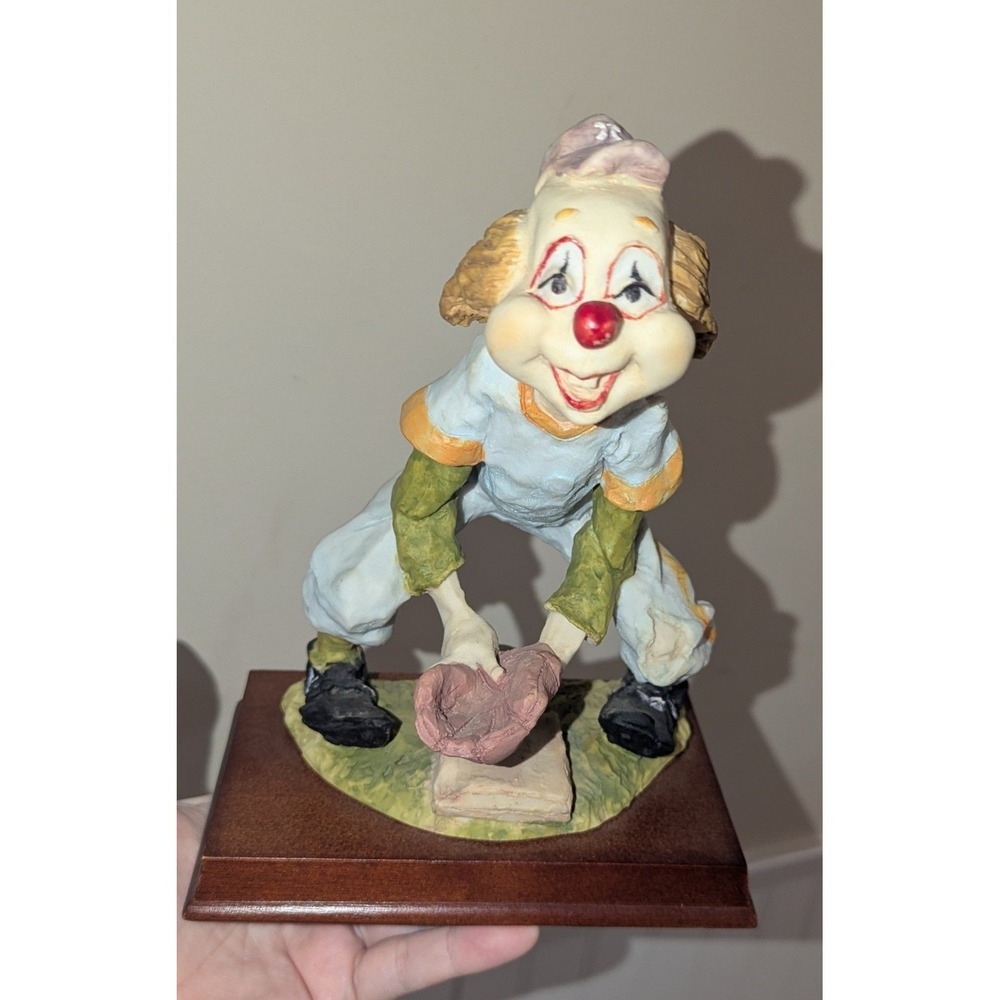Price Import Baseball Clown Figurine Multicolor Vintage Catcher Decor 8.5in